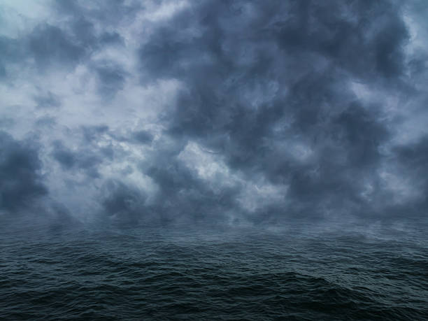istock Dark ocean with sky torm dark 2235857243