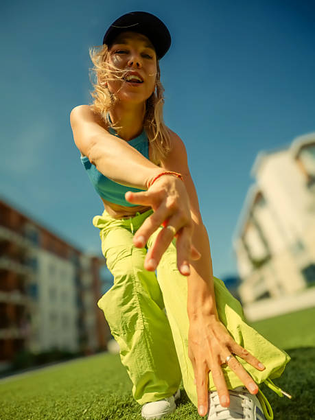 istock Woman dances hip-hop style 2235857649