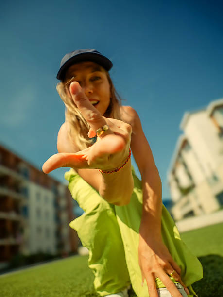 istock Woman dances on the street 2235858077