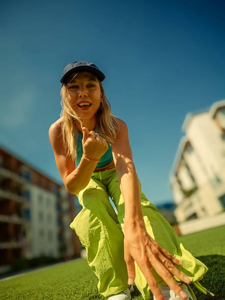 istock Woman dances hip-hop style 2235858398