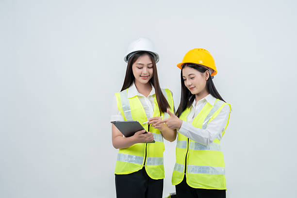 istock A studio presentation features 2 Asian female engineers working with architects, highlighting their leadership in the industry and demonstrating global business potential through innovation. 2235859641