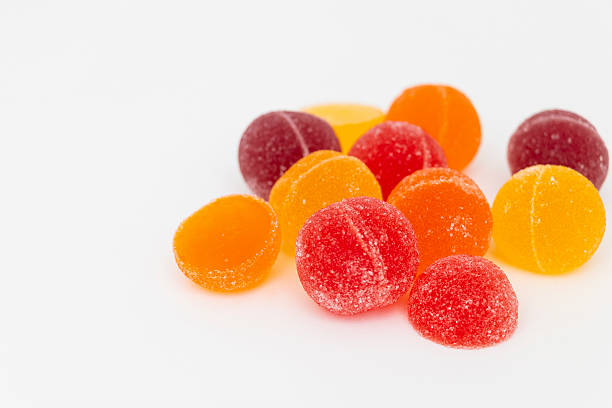 istock Colorful fruit marmalade on a white background, close-up, top view. 2235860446