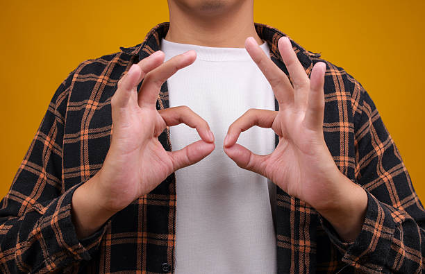 istock Closeup of Sign Language Interpreter or Teacher Communicating by Hands Gesture 2235860994