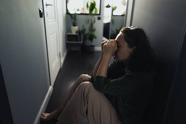 istock Woman lost in deep thoughts. Depression and life problems concept 2235861675