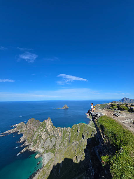 istock Exploring Matind Mountain with breathtaking views over Bleik in Andoya, Norway 2235863162
