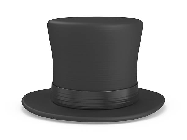 Elegant black top hat classic formal headwear
