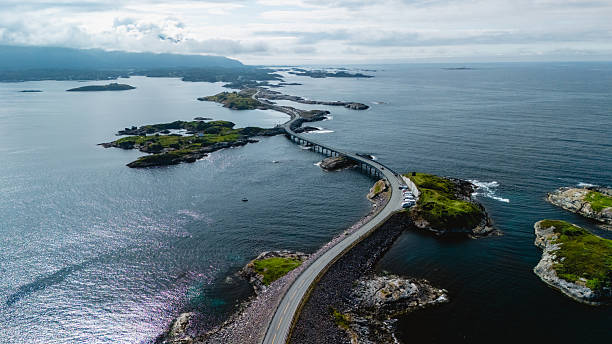 istock This breathtaking vista captures the Atlantic Ocean Road, a remarkable engineering feat in Norway 2235872926