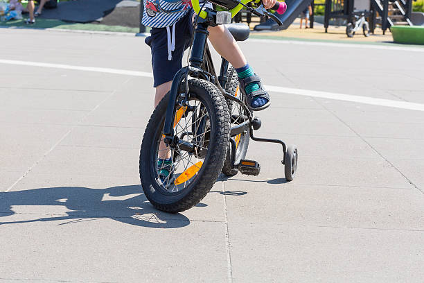 istock A child learning to ride a bicycle. Summer time, holidays. childhood. 2235875042
