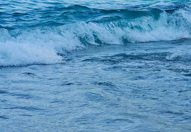 The sea wave background, blue and white