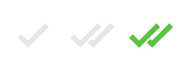 istock Check mark icon. Single and double ticks in green color vector illustration. Confirmation and read message status symbol. Used in chat, tasks, and notifications sign. 2235902152