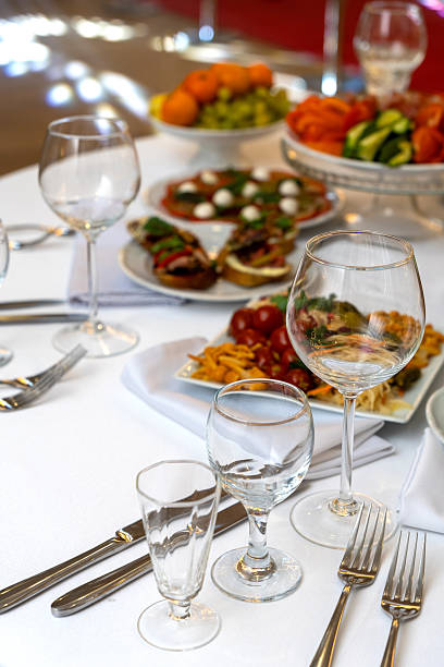 istock A beautifully arranged plate of assorted bruschetta, canapes, and marinated appetizers 2235903960