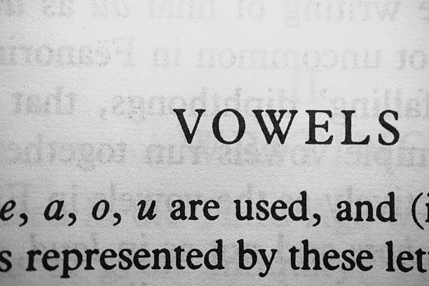 istock Vowels Word Macro Close-up on White Paper Teaching Vowel 2235906725