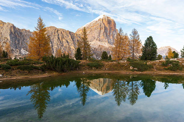 istock Autumn alpine reflections, Dolomites, Italy 2235913532