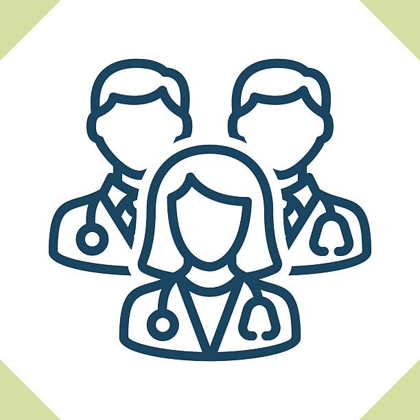 ilustraciones, imágenes clip art, dibujos animados e iconos de stock de icono del equipo médico - estudiante de medicina