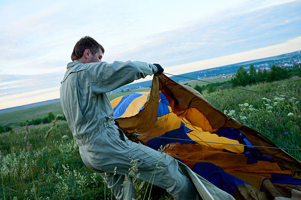 Hot air balloon deflated after ride