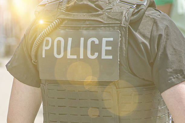 istock Police officer working at night 2235922523