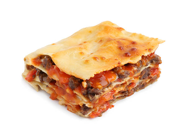 istock Delicious cooked lasagna isolated on white. Italian cuisine 2235932378