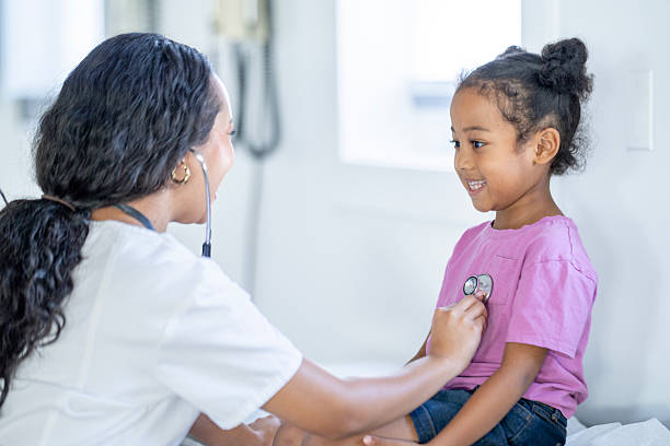 istock Pediatrician Checking a Smiling Child's Heartbeat in a Clinic Setting 2235934599