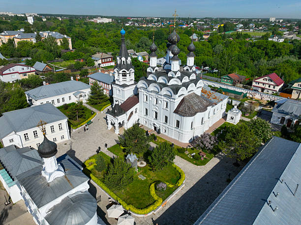 istock Holy Trinity Women's Monastery courtyard aerial 2235943481