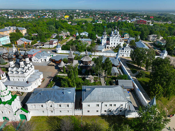 istock Two monasteries in Murom Russia aerial view 2235944695