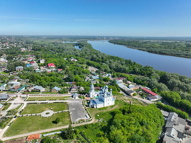 istock Murom church and Oka River panorama 2235947413