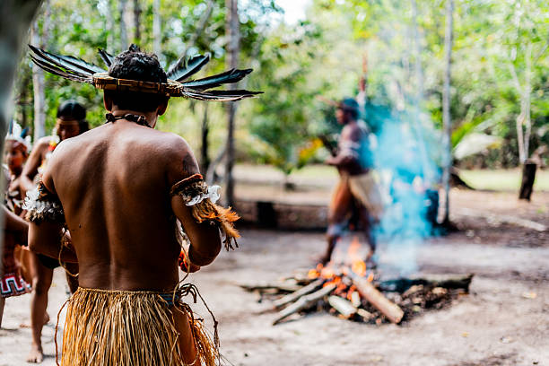 Papua New Guinea  Highlands SING SING celebrations, dancer in tribal make up.