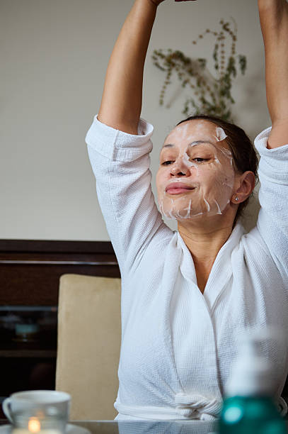istock Relaxing Skincare Routine with Face Mask and Cozy Ambience 2235948509