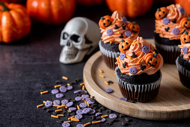 istock Halloween cupcakes with Halloween sprinkles 2235950090