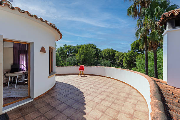 istock A sunny terrace overlooking the forest 2235951715