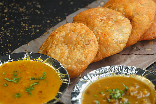 istock Traditional Indian Kachori with Aloo Sabzi and Chole 2235953783