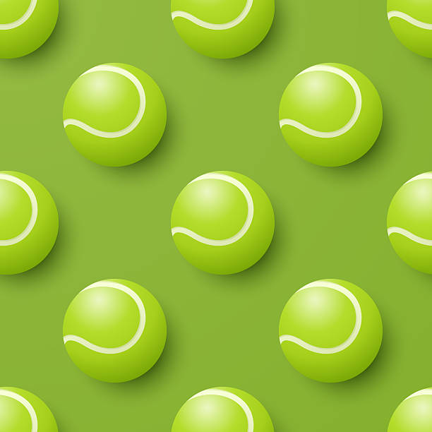 istock Vector Seamless Pattern with Green Tennis Balls on Green Background. Tennis Ball Pattern for Sport Wallpaper, Tennis Fabric, Sports Textile, Ball Game Print, Sport Illustration, Tennis Design 2235960229