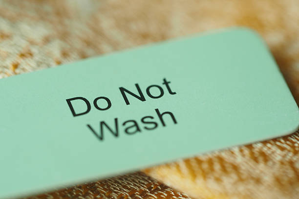A label clearly instructs not to wash the fabric, emphasizing care.