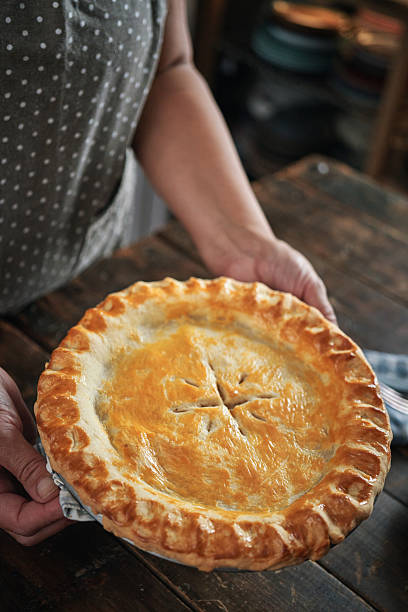 istock Fresh Baked Thanksgiving Leftover Pie with Turkey, Vegetables and Boiled Eggs 2235965488