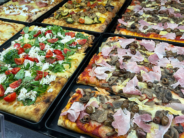 istock Italian pizza in in glass window display 2235974190