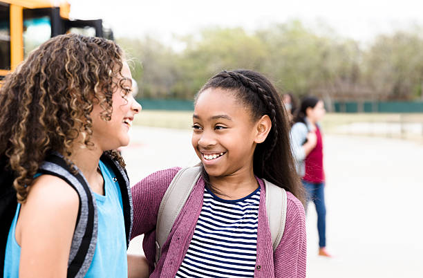 istock Happy Girls Chatting After School, Friendship, Teamwork 2235989149
