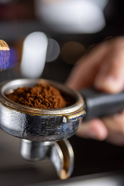 istock Ground coffee in portafilter basket 2235990287