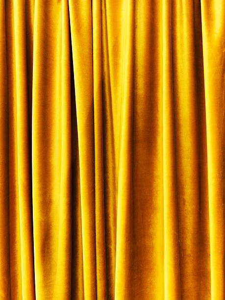 istock Yellow velvet curtain 2235993954