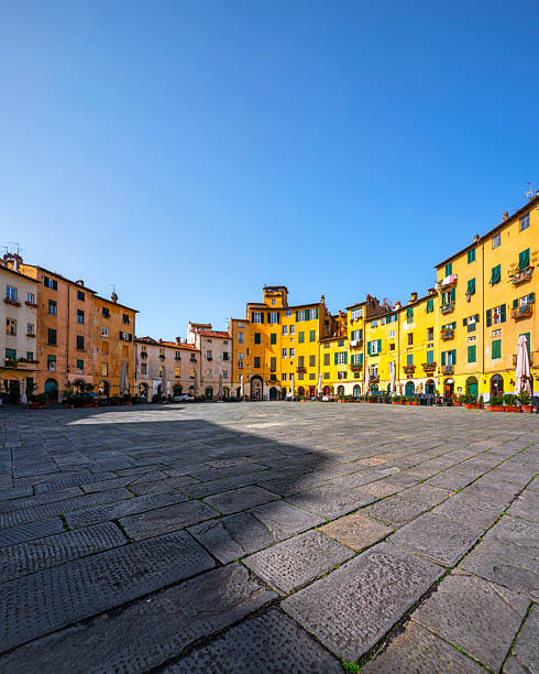 istock Piazza dell'Anfiteatro historic square in Lucca, Tuscany, Italy 2235996745