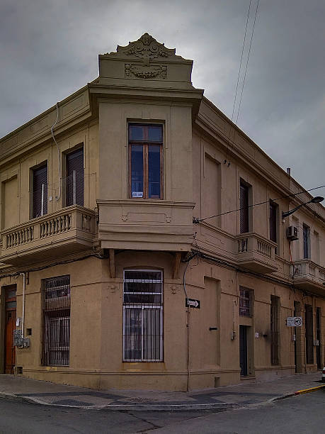 istock Old historic corner building under a cloudy sky, montevideo, uruguay 2235998501