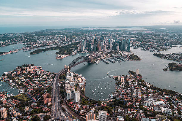 istock Aerial View Sydney Harbor Bridge Connects North Shore with Central Business District 2236006127