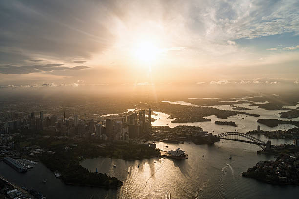 istock Majestic Sydney Skyline Glows Above Harbor During Spectacular Evening Light 2236006131