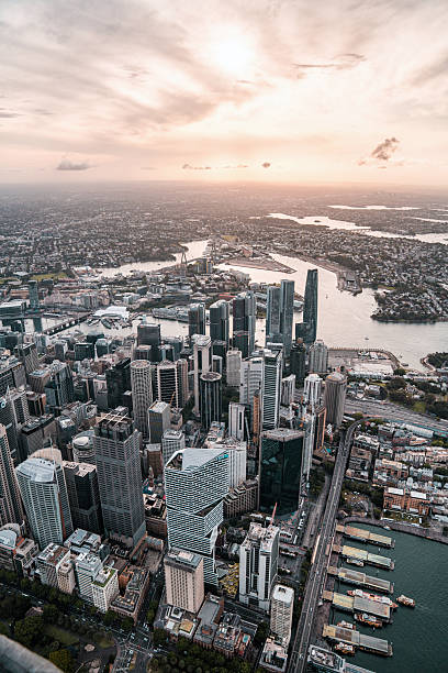 istock Modern Sydney Harbor Skyline Glows During Peaceful Evening Light View 2236006154