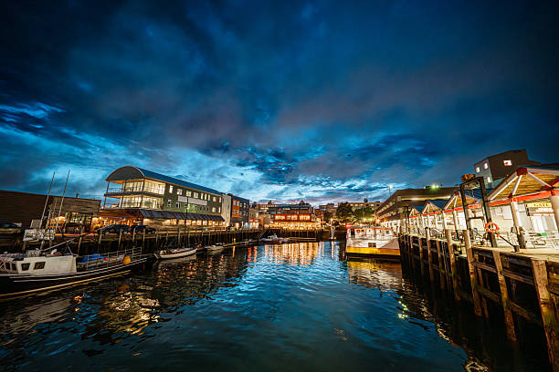 istock Portland, Maine Waterfront at Night 2236012435