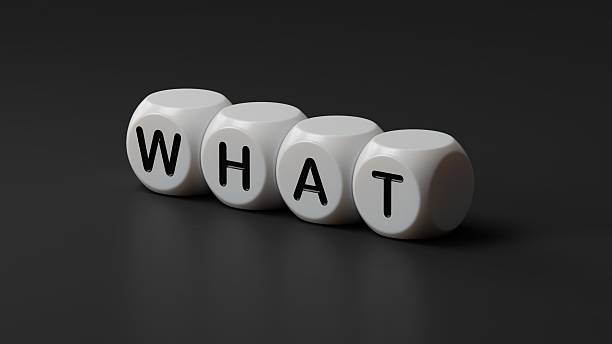 istock what? .the word spelled out using wooden dice. Education concept.3D rendering on black background. 2236013663
