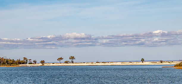 beach of east marion seen from water side