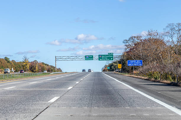 istock driving on a highway direction Montauk at Yaphank 2236020056