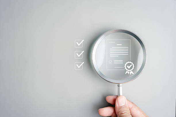 istock Business standard compliance with checklist, certification document, and approval mark. quality assurance, financial compliance, ISO standards, and corporate governance. 2236022842