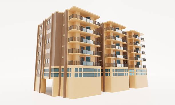 istock Apartment exterior texture and detail render 2236025152