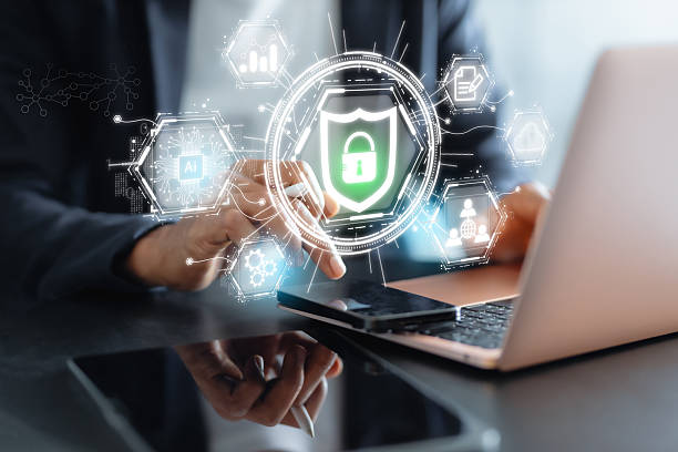 istock lock mark cybersecurity internet, protect attacks from a hacker. concept of password privacy on an online system, secure data from crime, virus cyber. cyber security technology digital information. 2236027822