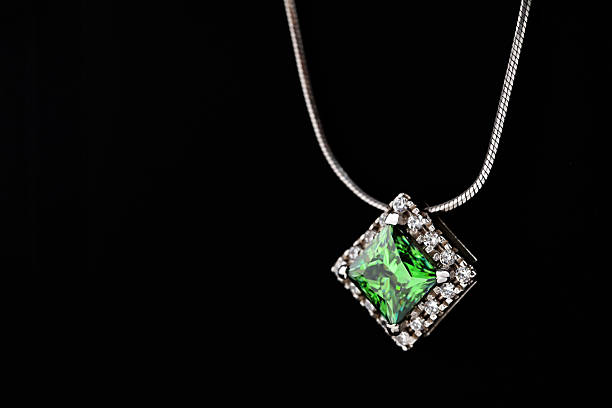 Senior woman hands with gemstone
